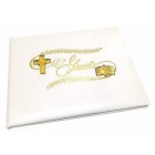 First Communion Guest Book Cross Decoration Sign In Guest Book Baptism Keepsake Gift